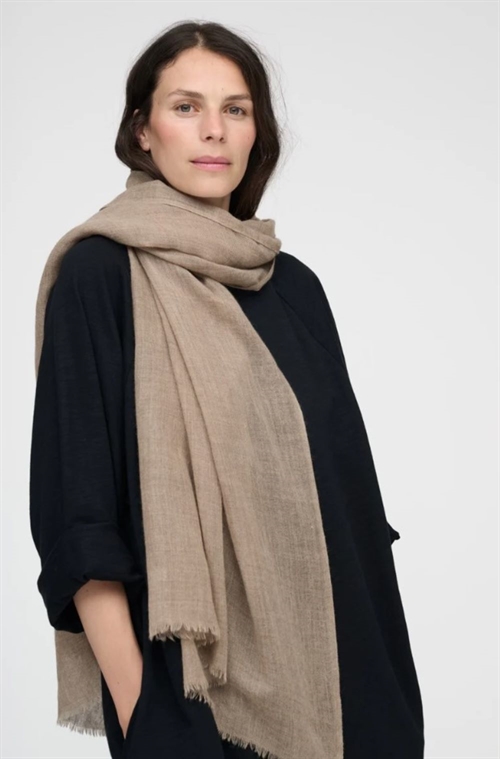 MOSHI MOSHI MIND LAYA SCARF BEIGE WOOL